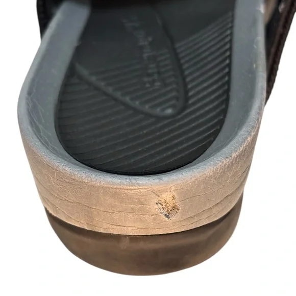 Baretraps Aloha Platform Wedge Deserae Slide Sandals Women 9M Black Gray - Picture 11 of 12